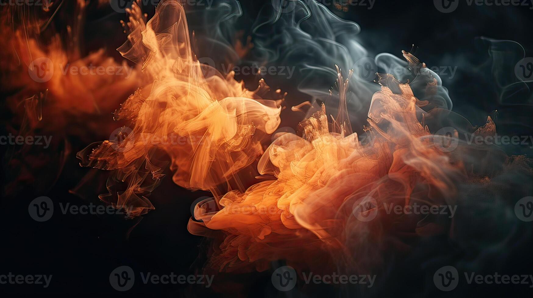 fuego llamas textura en aislado negro antecedentes. Perfecto textura superposiciones para Copiar espacio. generativo ai foto