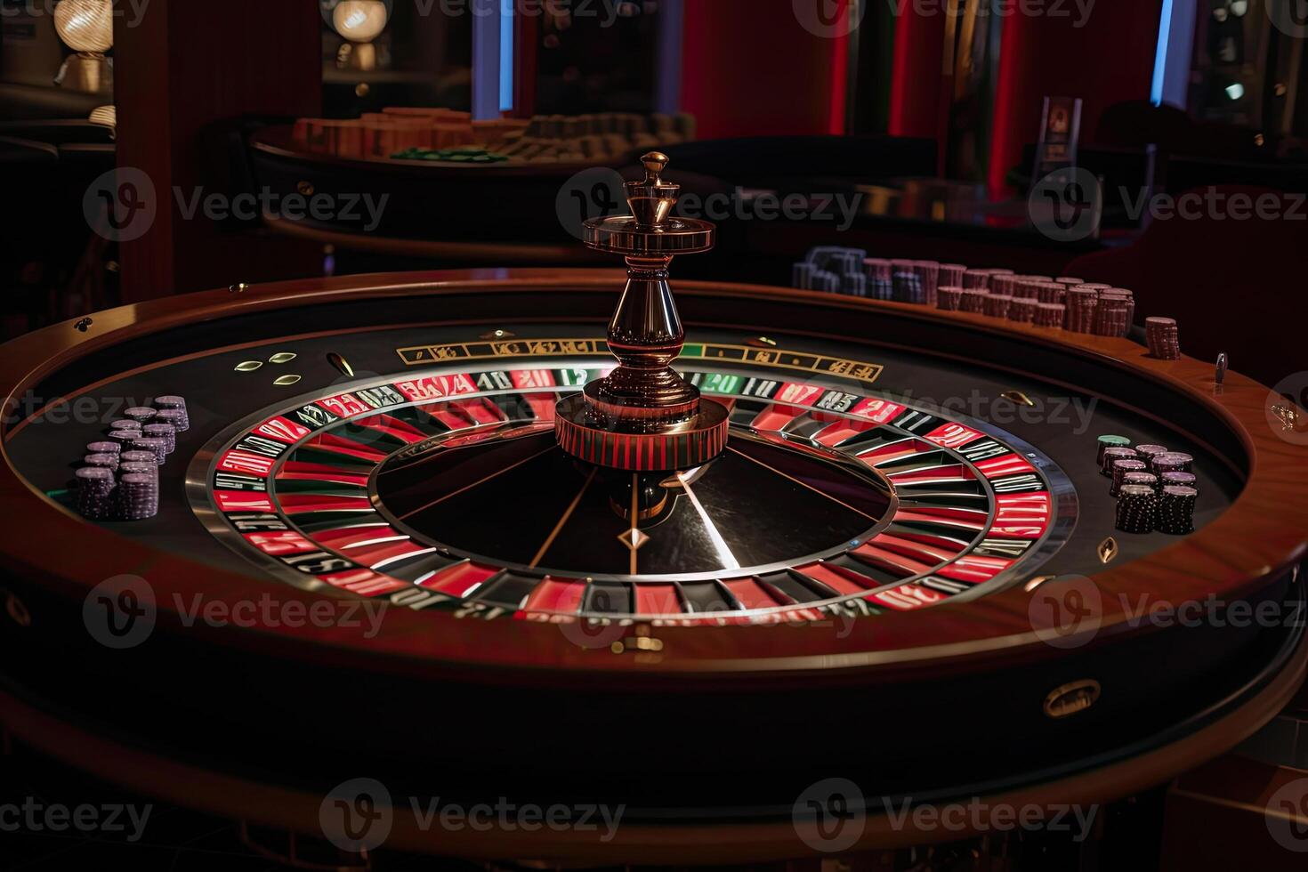 casino ruleta cerca arriba. ruleta rueda. juego adiccion. creado con generativo ai foto