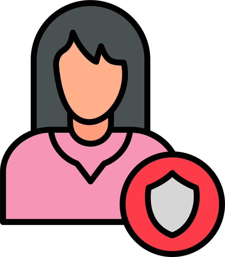 Female Protection Vector Icon