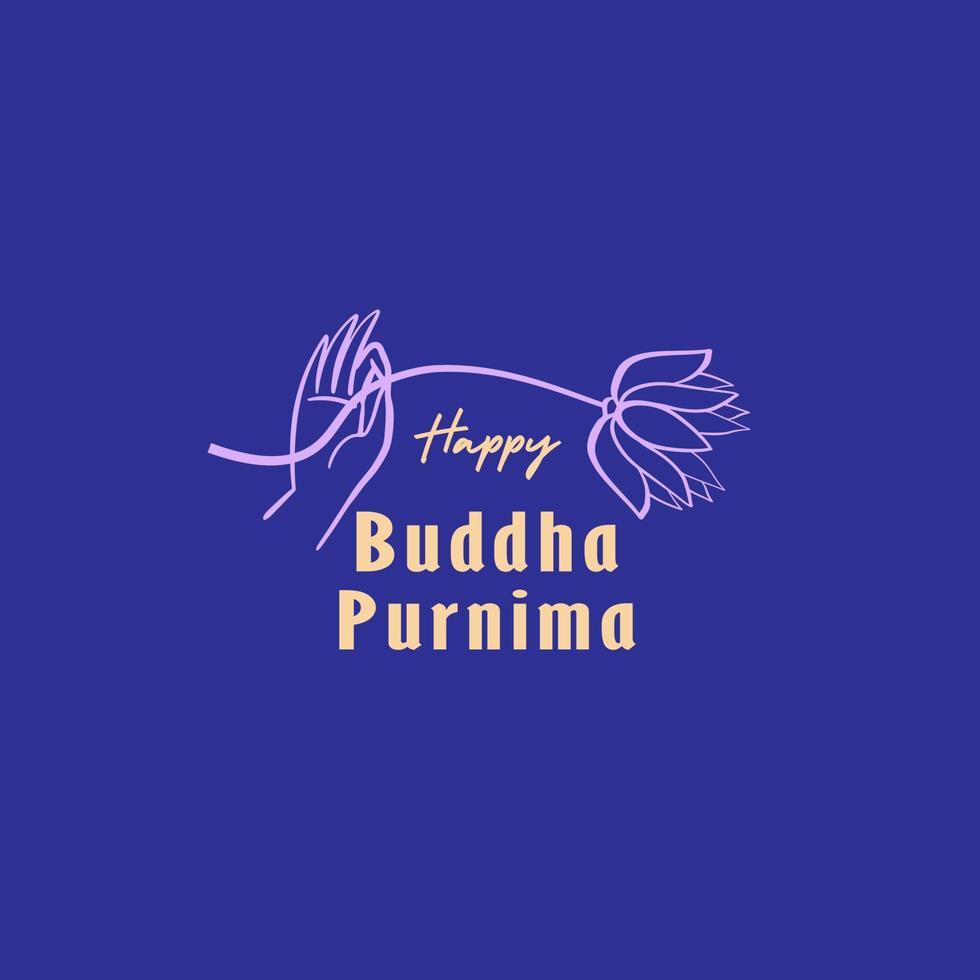 Buddha Purnima. Template for postcard or invitation card, banner, backgrounds, greetings, poster, print. Isolated on white background. Vector illustration.