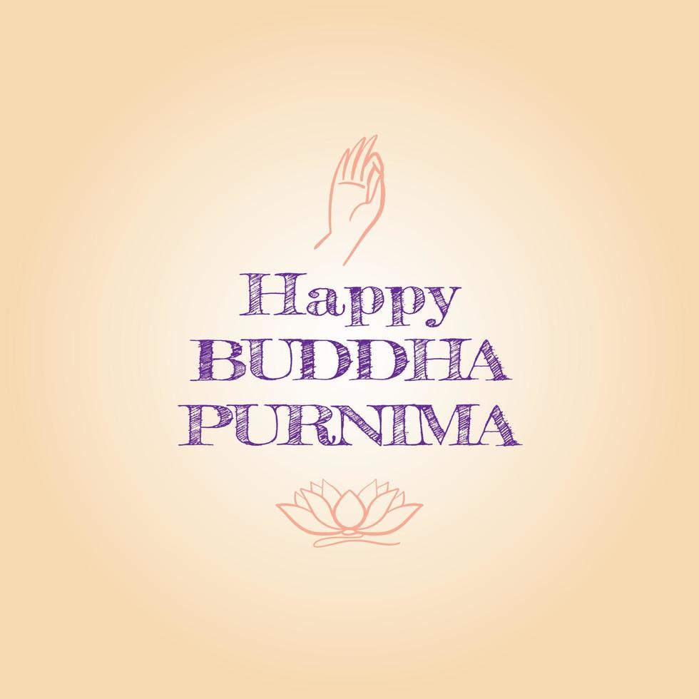 Buda purnima. modelo para tarjeta postal o invitación tarjeta, bandera, antecedentes, saludos, póster, impresión. aislado en blanco antecedentes. vector ilustración.