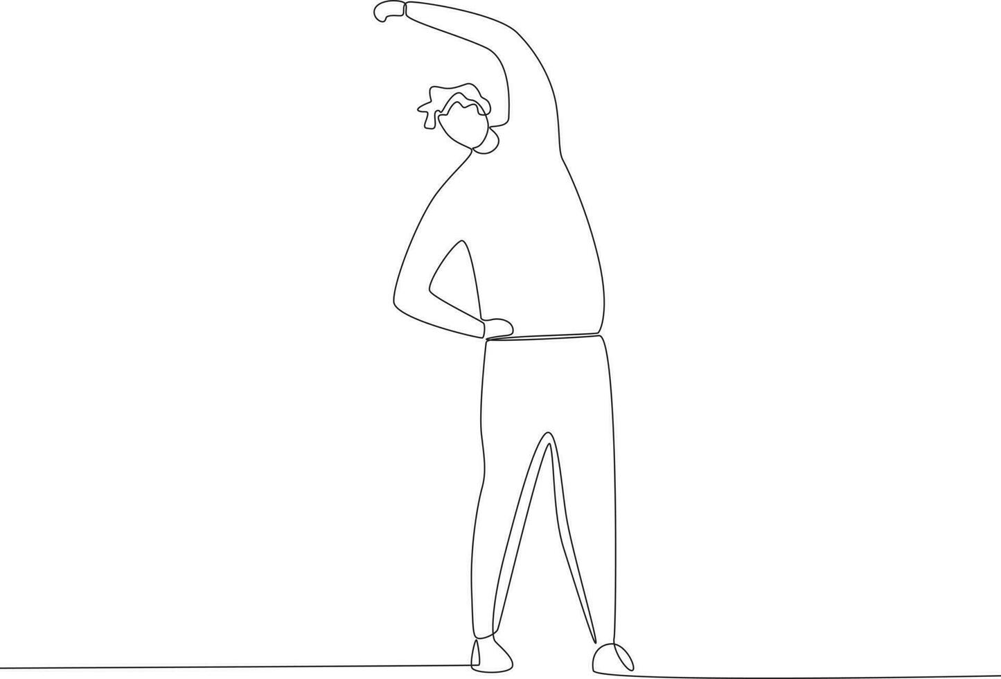 A man doing stretching vector