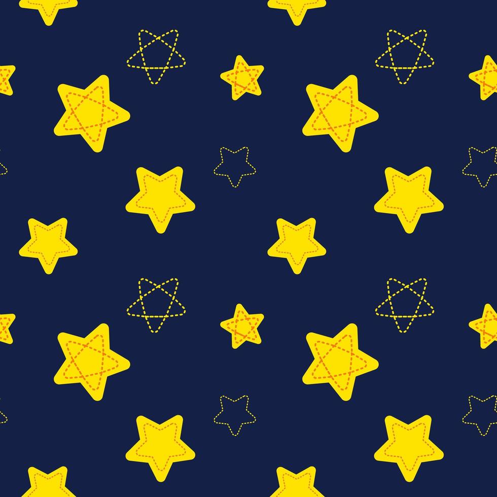 Yellow stars on navy background vector