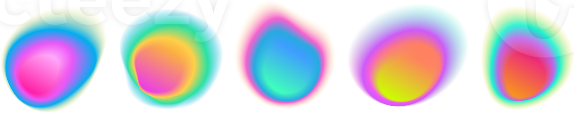 abstrait Couleur pente cercle arrière-plans, holographique iridescent rond cercles avec liquide vibrant pente se brouiller, couleurs mélange engrener avec doux néon lumière, vecteur formes. png