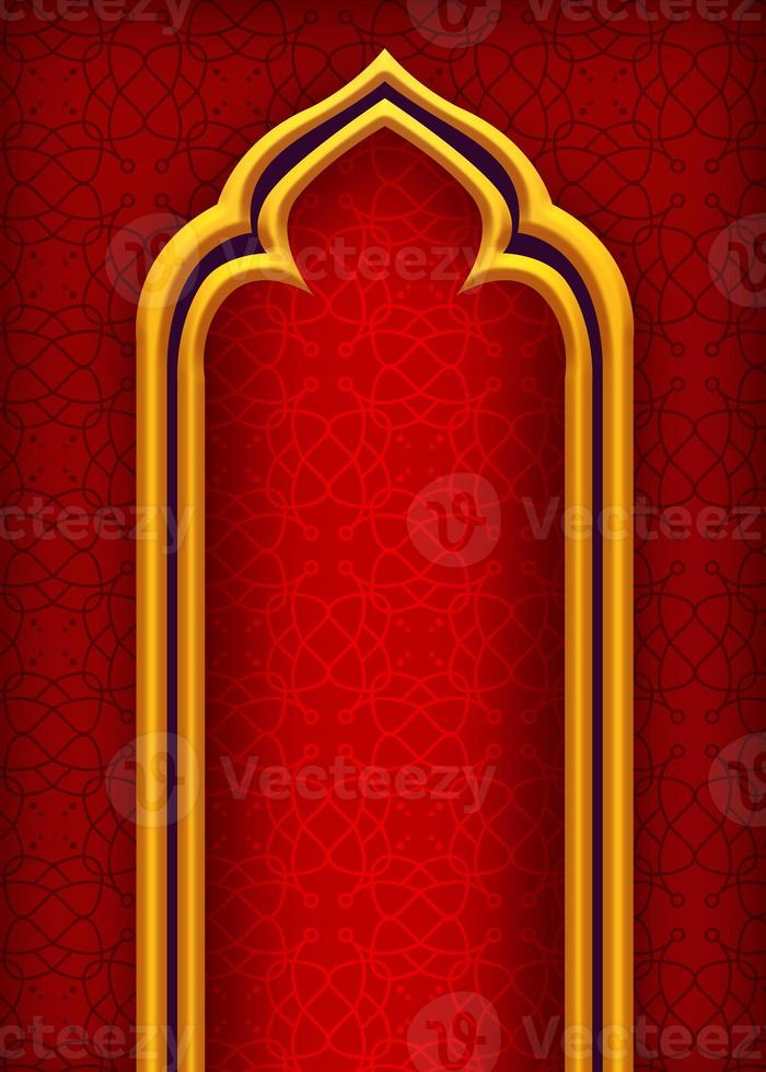 Eid-Al-Fitr ramadan Milad mosque Islamic Arabic Green Luxury Background photo