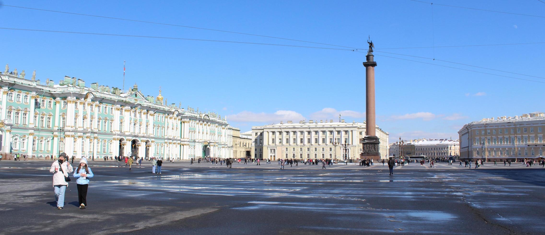 Sankt Petersburg Russia - 02 17 2023 View Winter Palace square in Saint Petersburg. photo