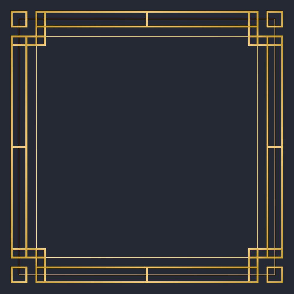 golden abstract ornamental frame vector design