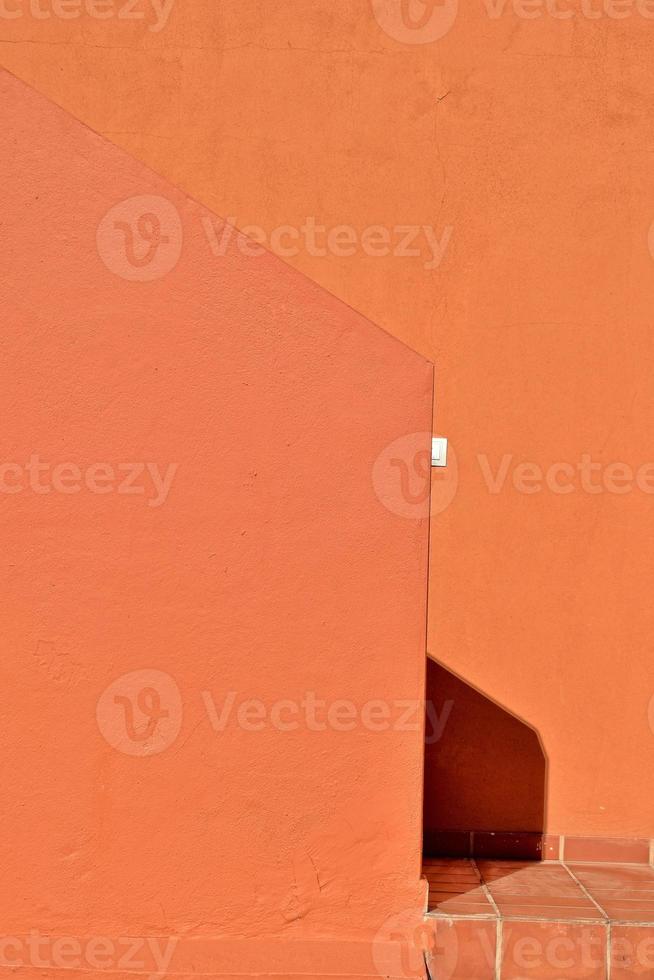 contrasting architectural details on the Spanish Canary Island Fuerteventura against a blue sky photo