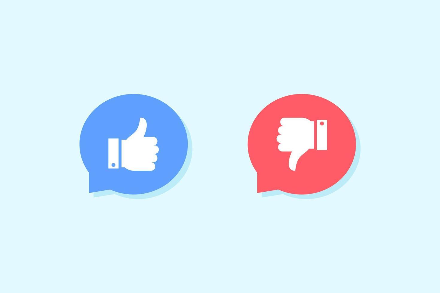 Like and dislike icon sign symbol, social media icon design vector