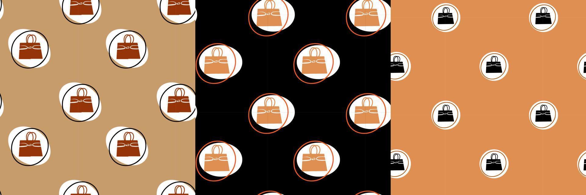Seamless pattern, Handbag - Vector background. Flat design.