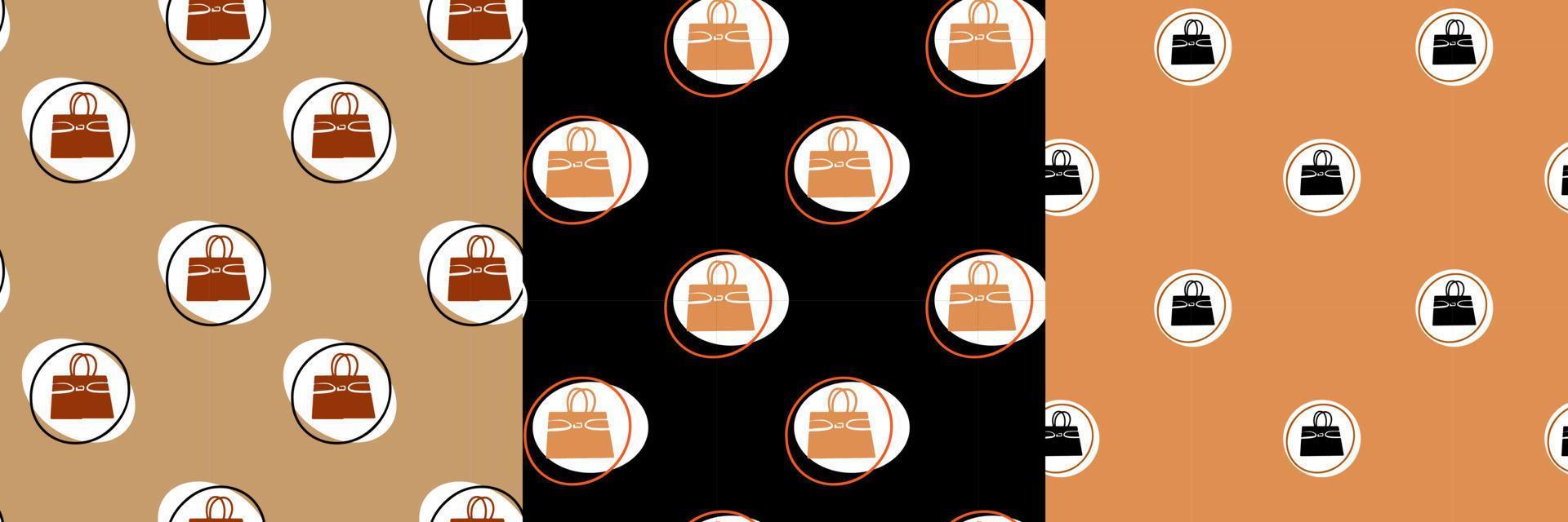 Seamless pattern, Handbag - Vector background. Flat design.