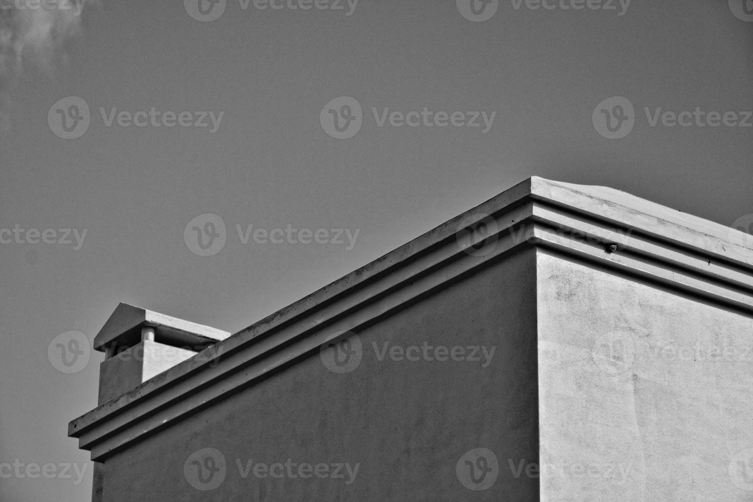 contrasting architectural details on the Spanish Canary Island Fuerteventura against a blue sky photo