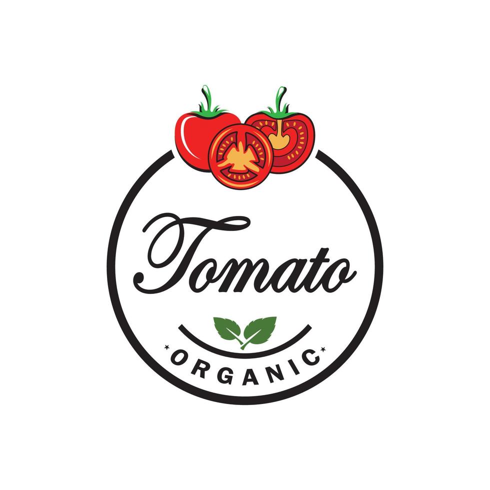 tomate logo diseño modelo ilustración vector