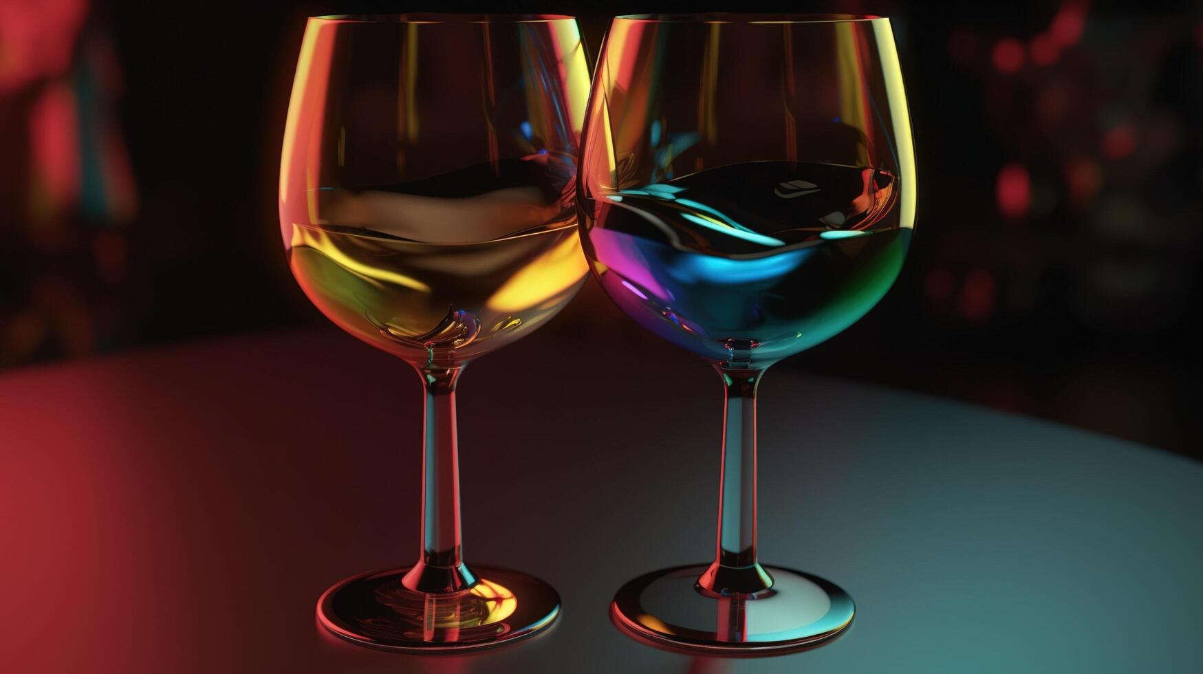 two glasses of red wine photo
