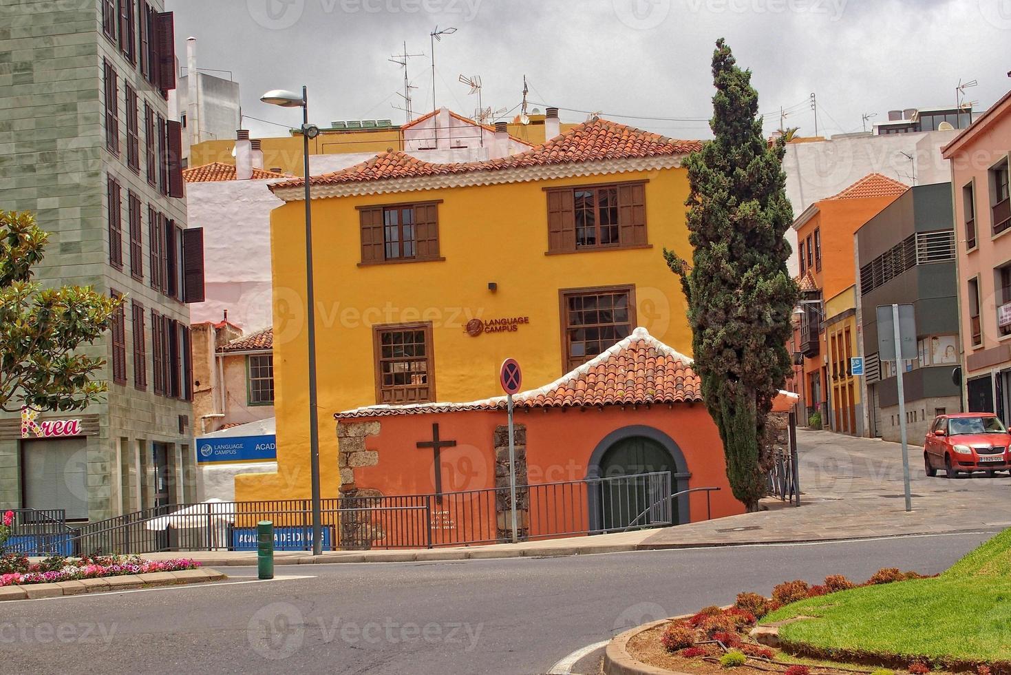 place landscapes with old historic tenements and streets in the former capital of the Spanish Canary Island Tenerife photo