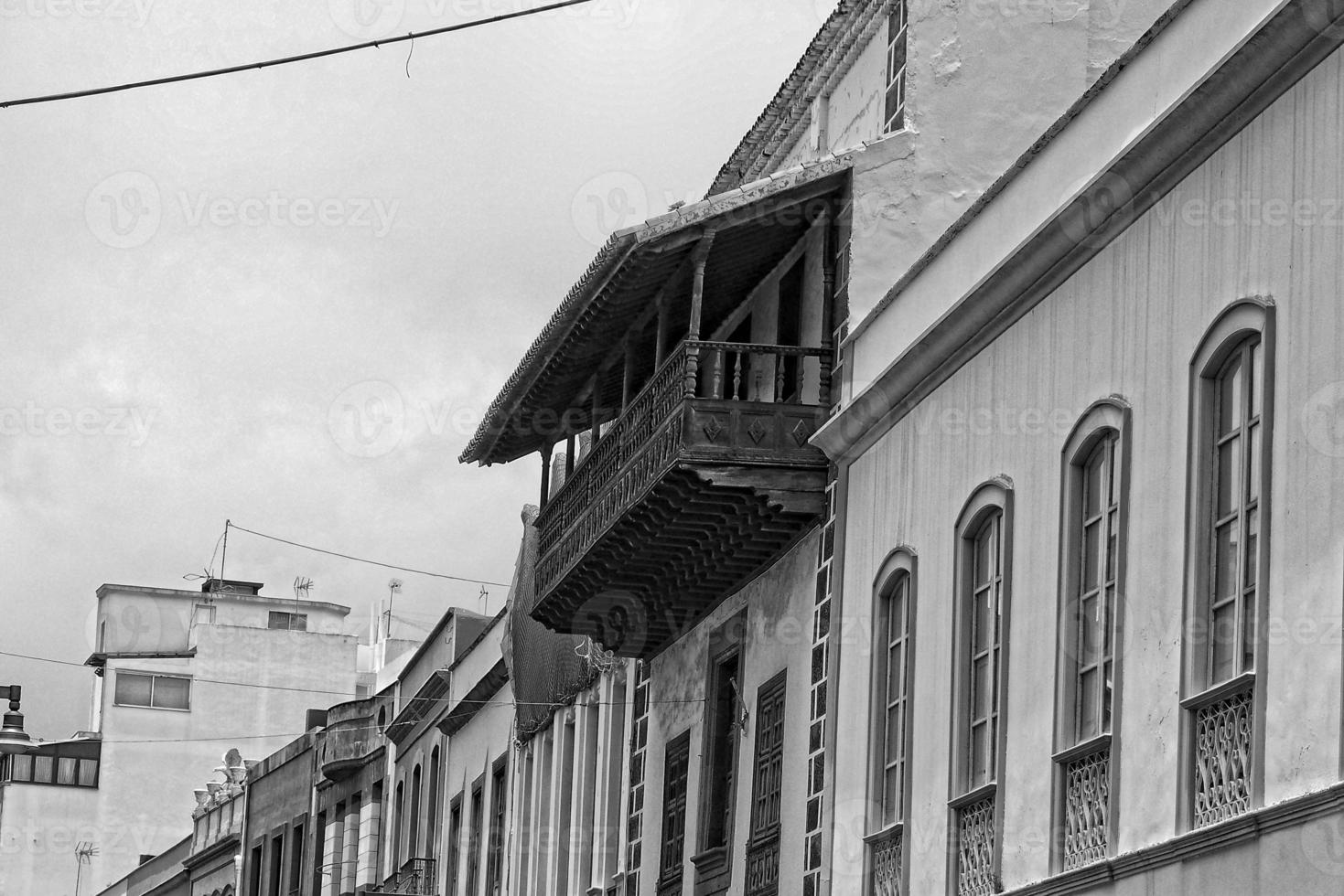 place landscapes with old historic tenements and streets in the former capital of the Spanish Canary Island Tenerife photo