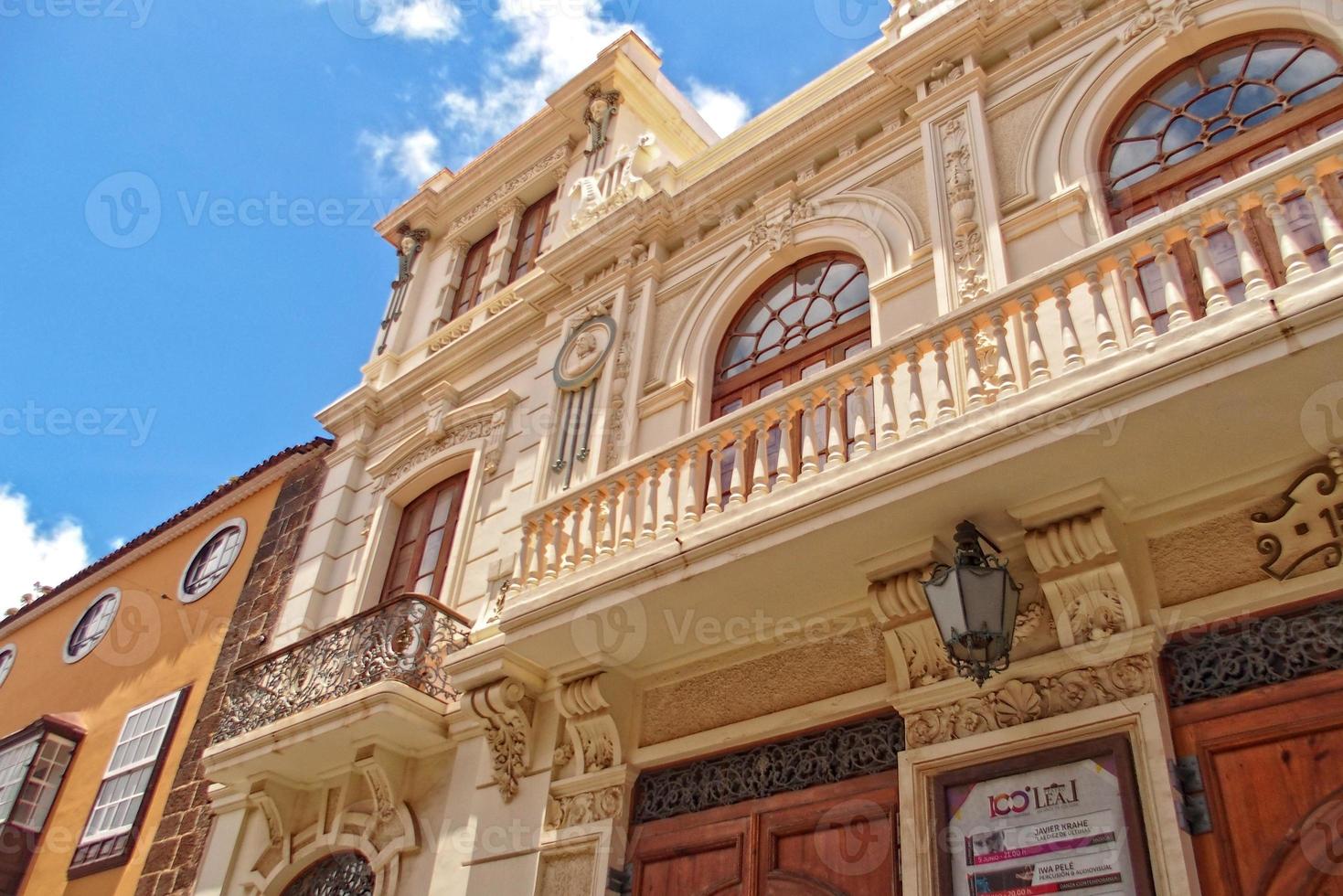 streets with historic buildings on the Spanish Canary Island Tenerife in the former capital photo