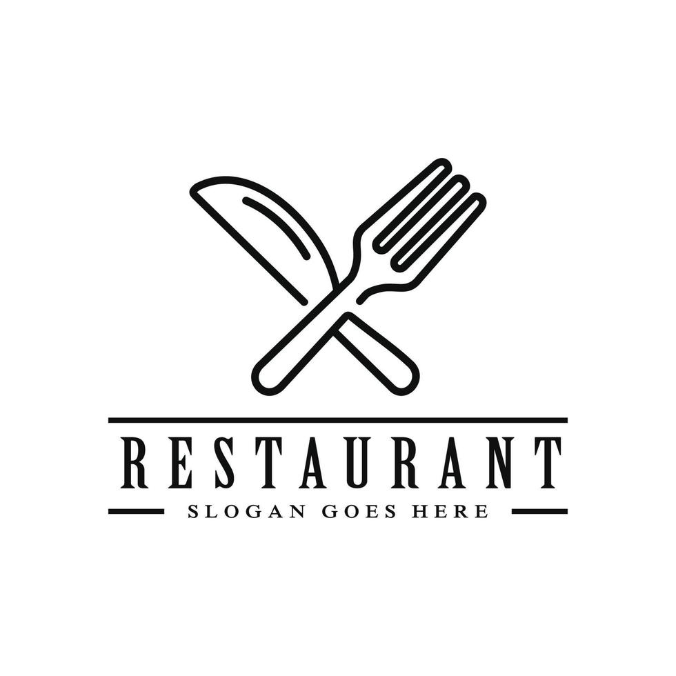 Restaurant, resto, food court, cafe logo vector