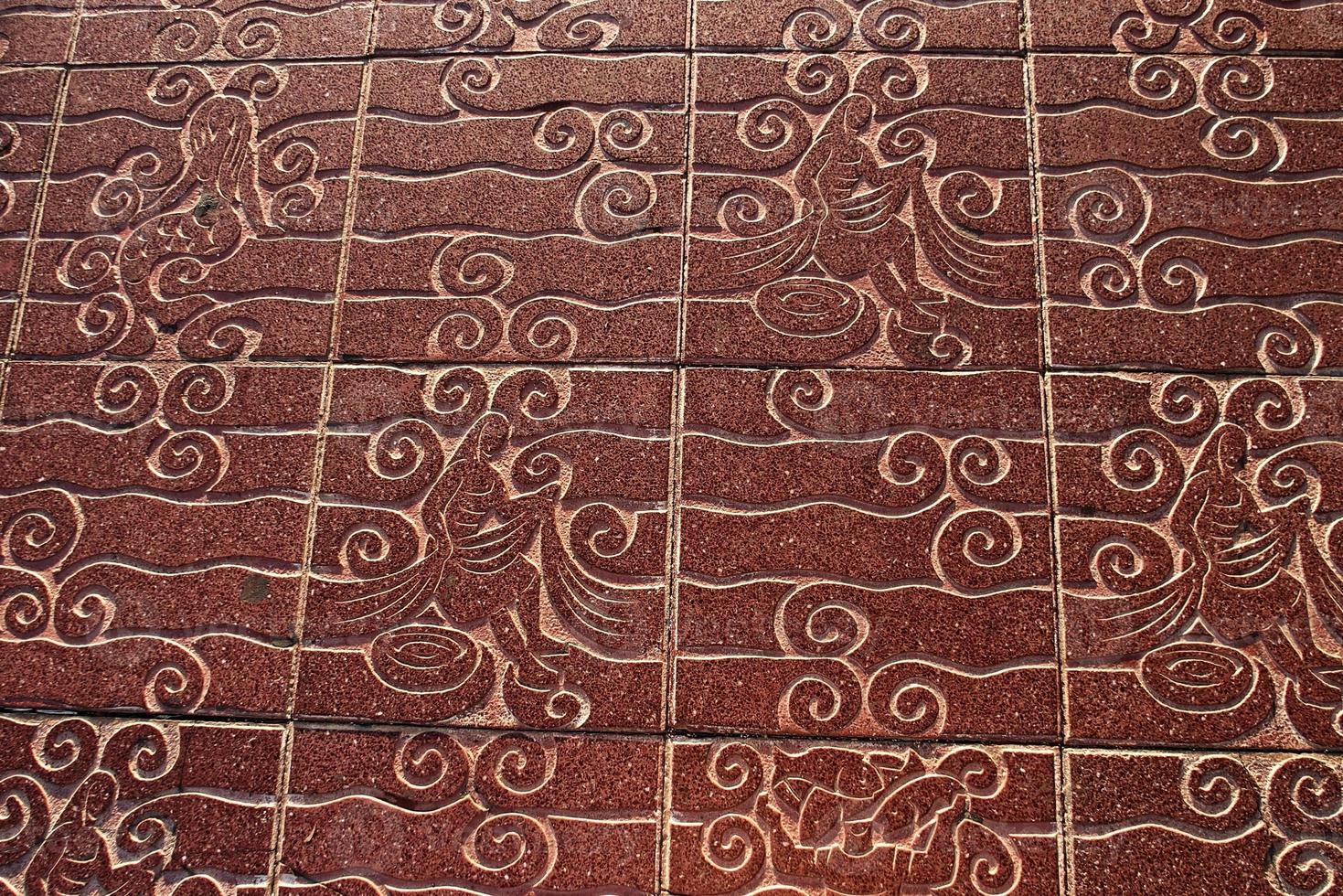 terracotta brick background with an interesting pattern photo