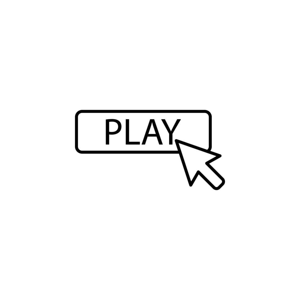 cursor play vector icon