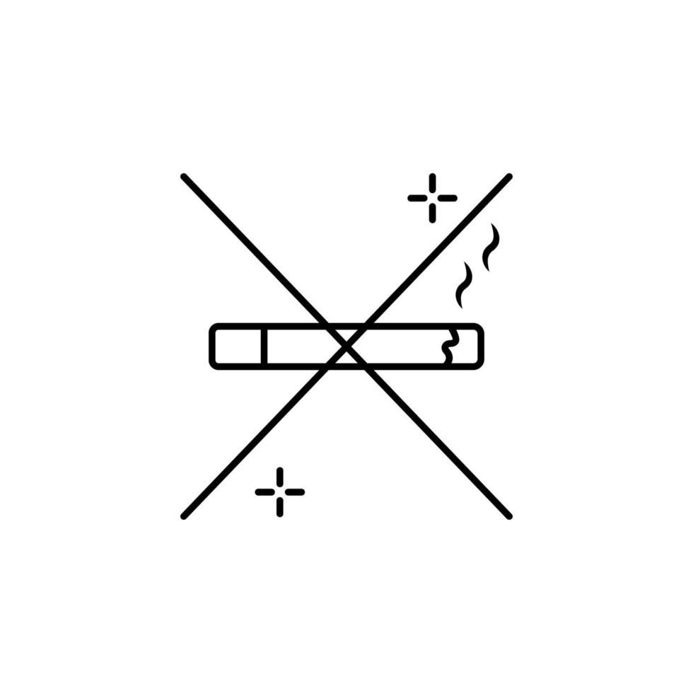 No de fumar, avión, aeropuerto vector icono