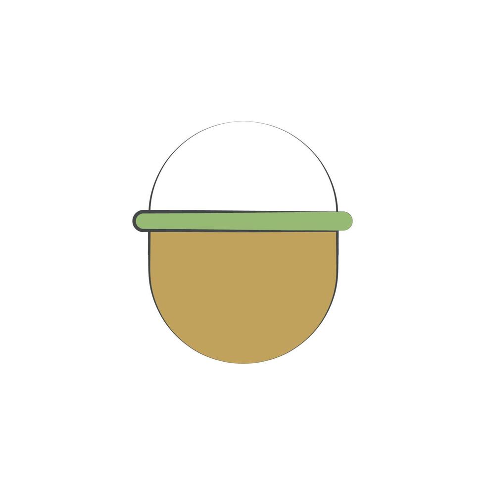 Fruta cesta de colores mano dibujado vector icono