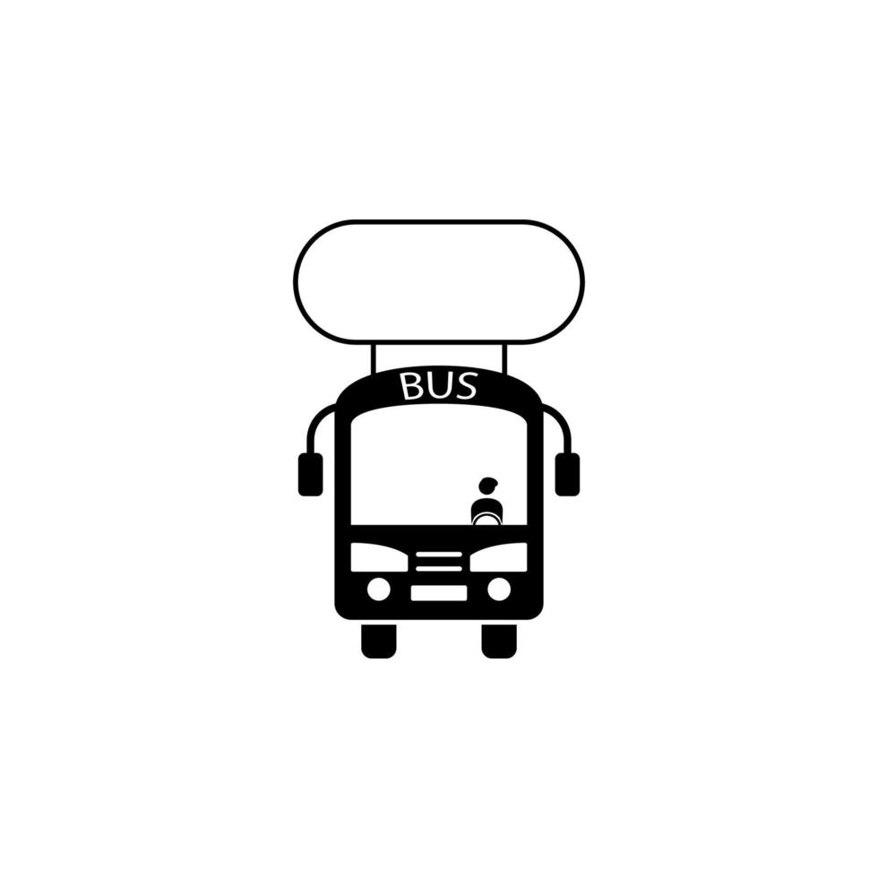 bus, billboard vector icon