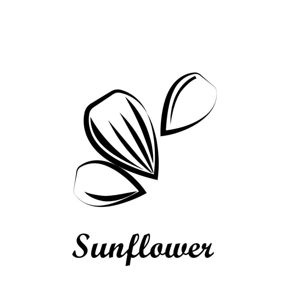 Crustaceans, fruit, sunflower vector icon
