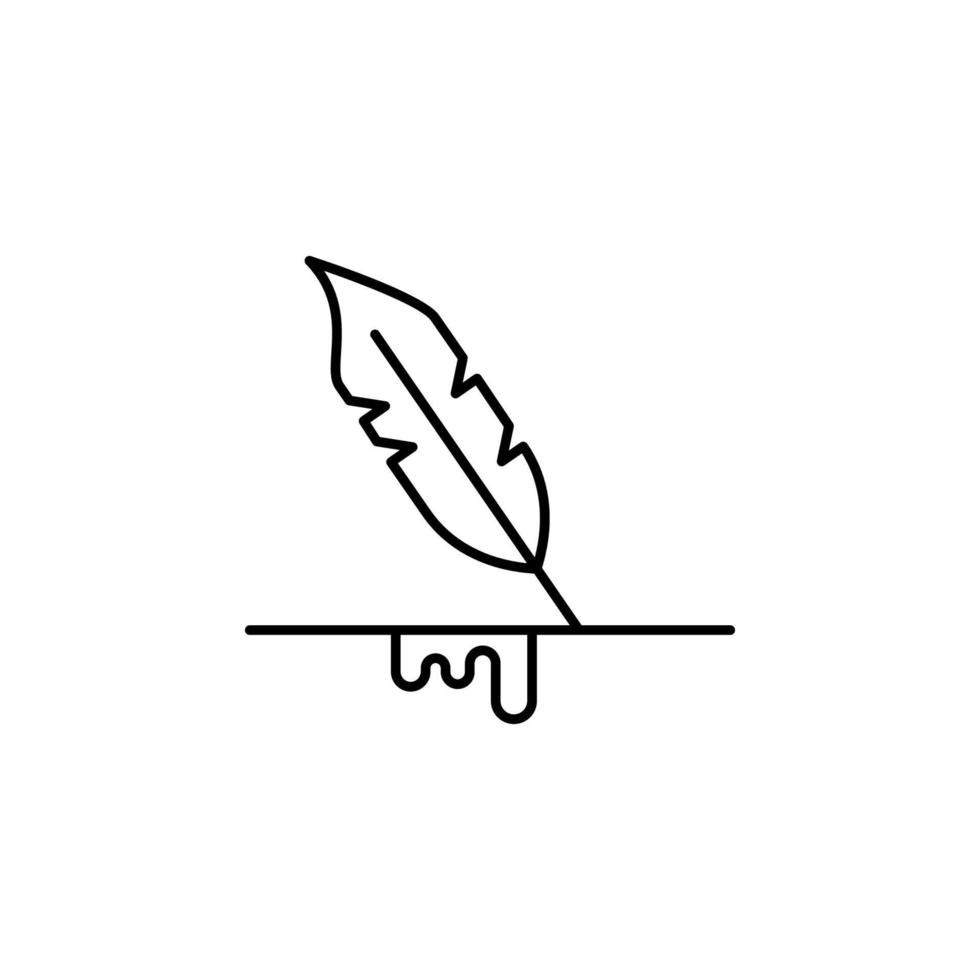 Writing, quill vector icon