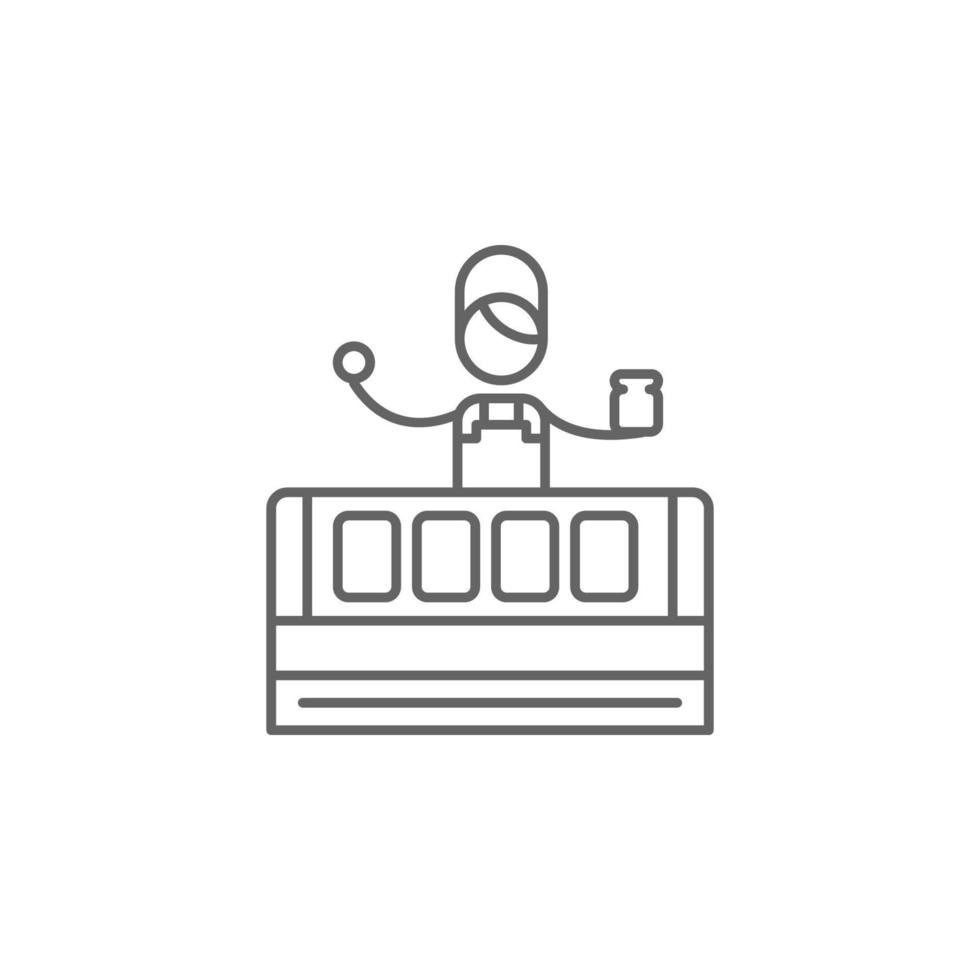 Sandwich, waiter, restaurant vector icon