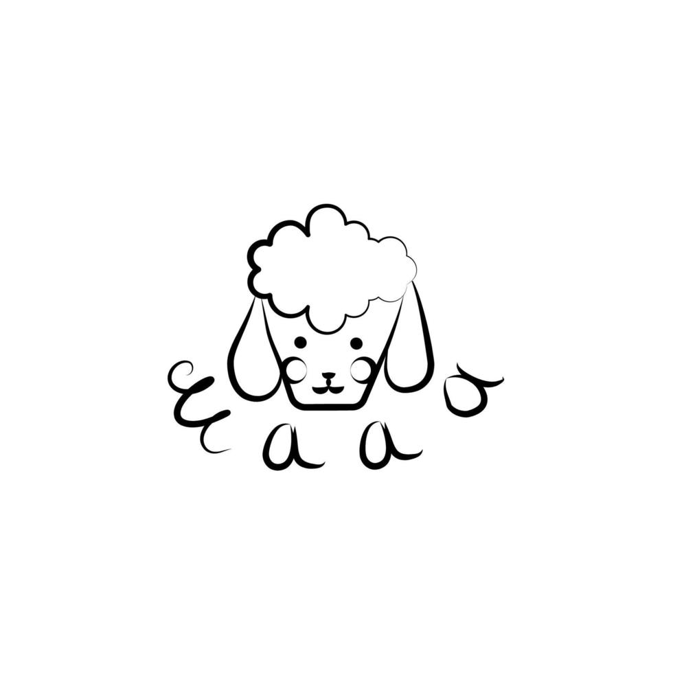 head of a sheep vector icon