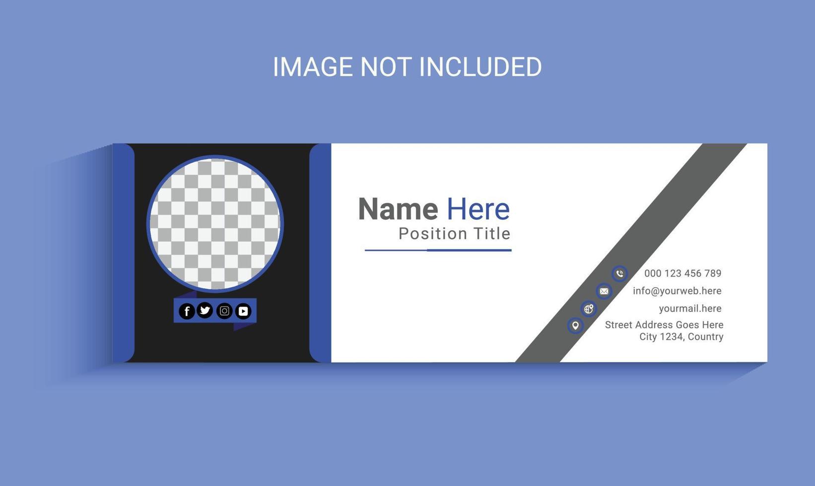 creative email signature design template vector