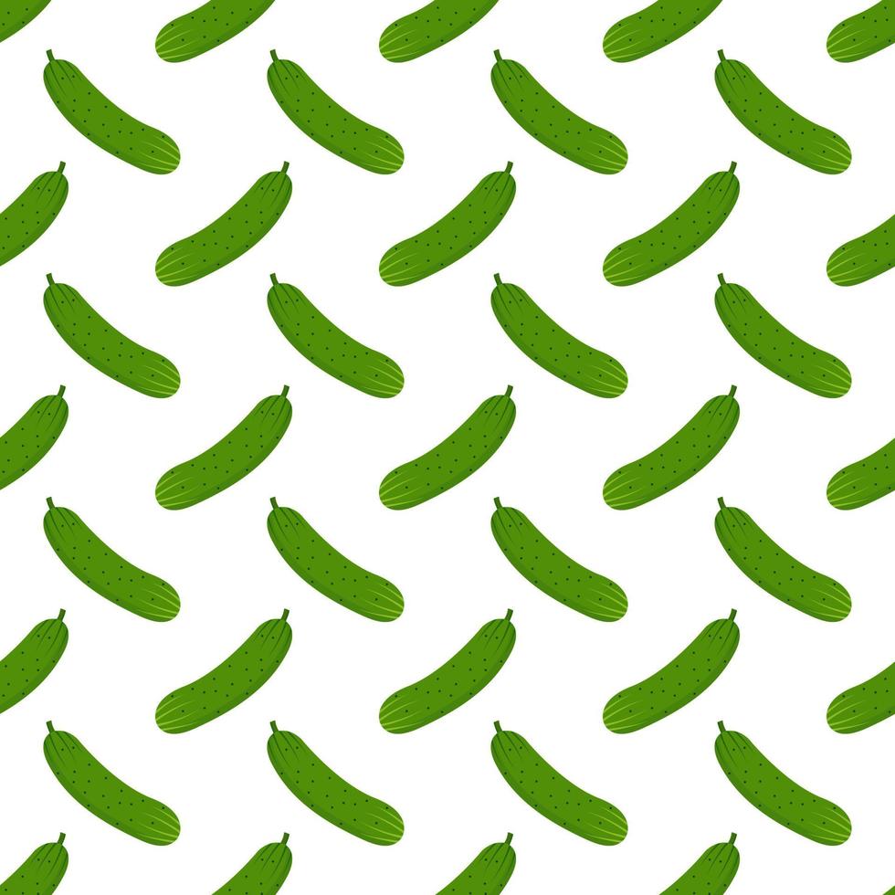 Seamless pattern of fresh cucumbers. vector
