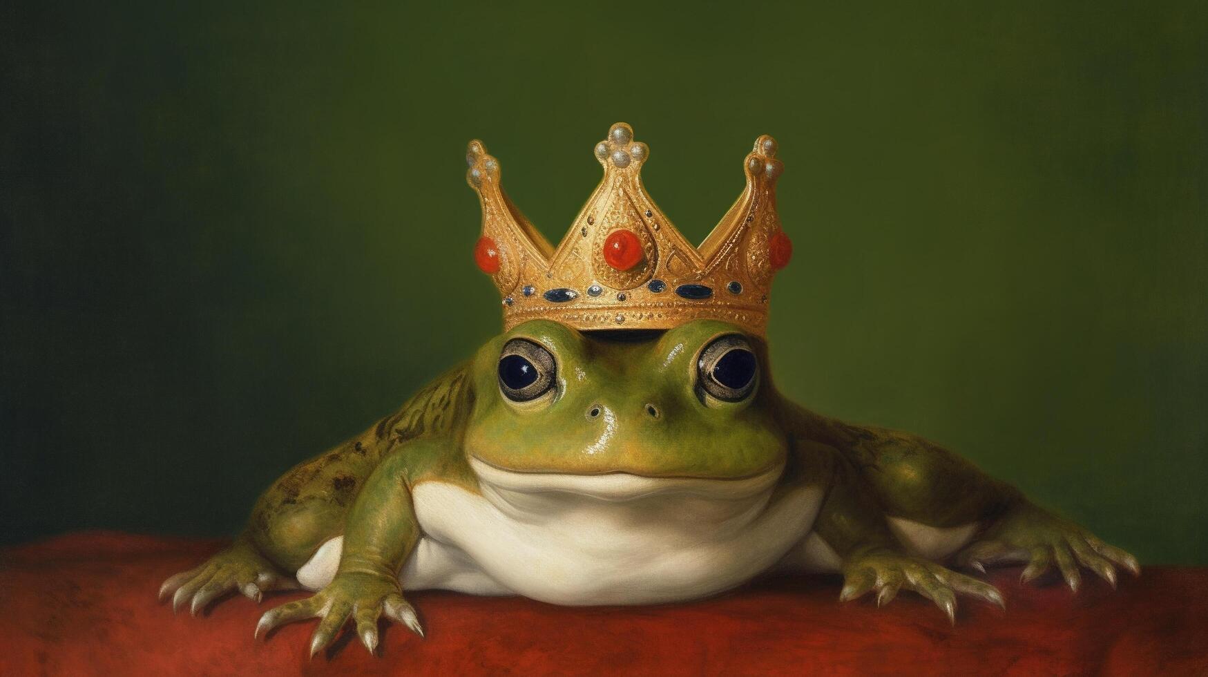 frog with a golden crown photo