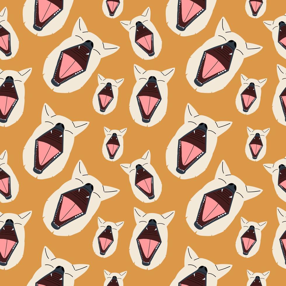 Seamless pattern with funny dog vector