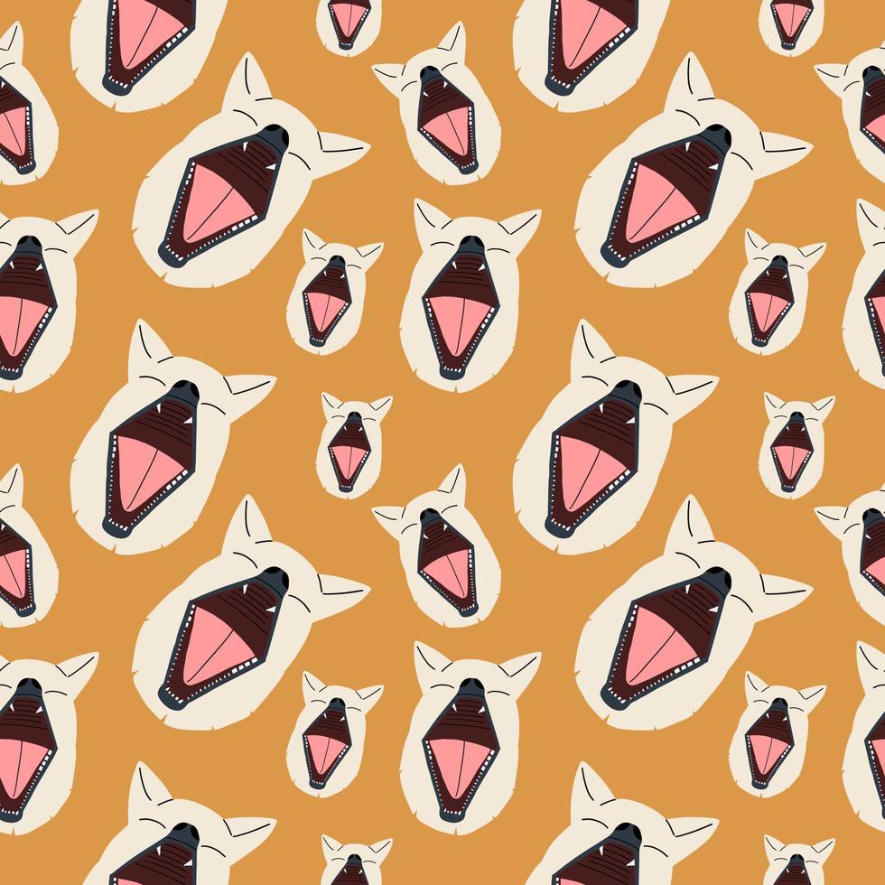 Seamless pattern with funny dog vector