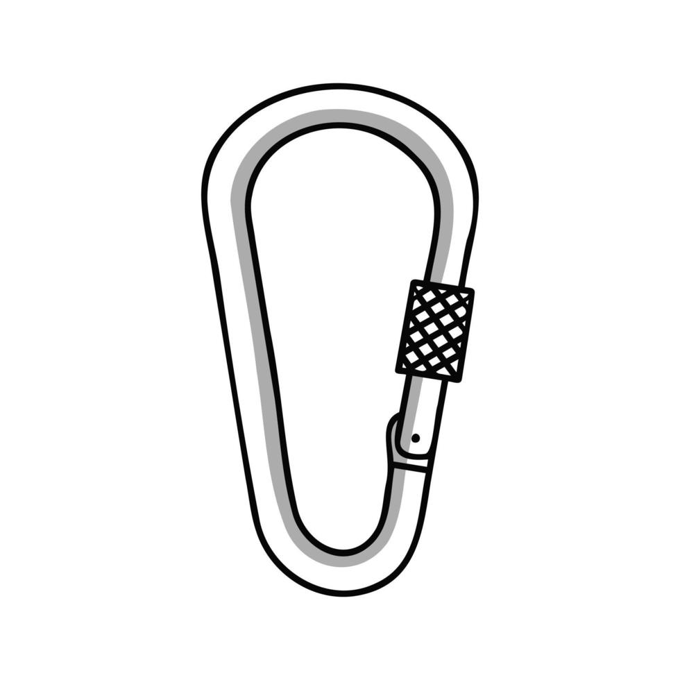 Carabiner. Illustration for printing, backgrounds, covers and packaging. Image can be used for greeting cards, posters, stickers and textile. Isolated on white background. vector