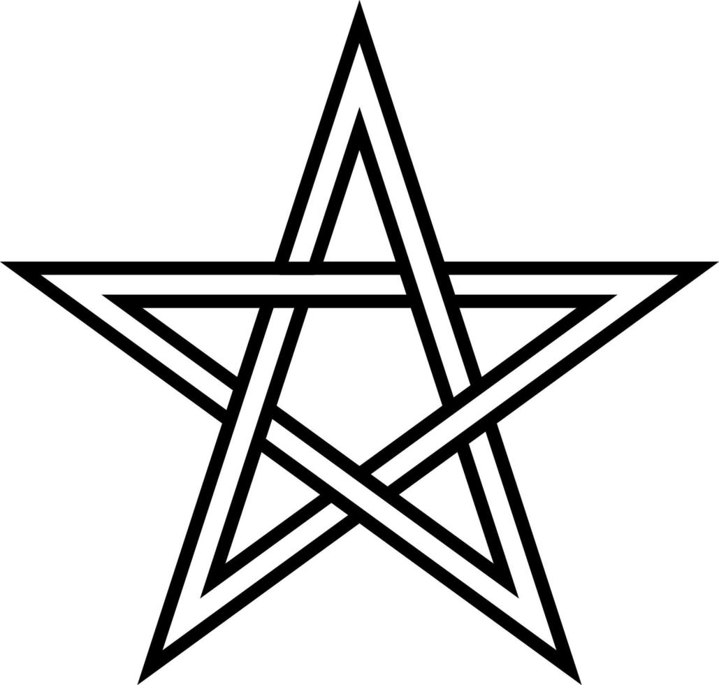 pentacle transparent, pentagonal star, sign magic vector