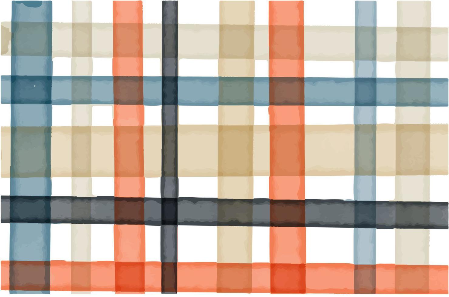 Pastel watercolor checkered pattern. vector