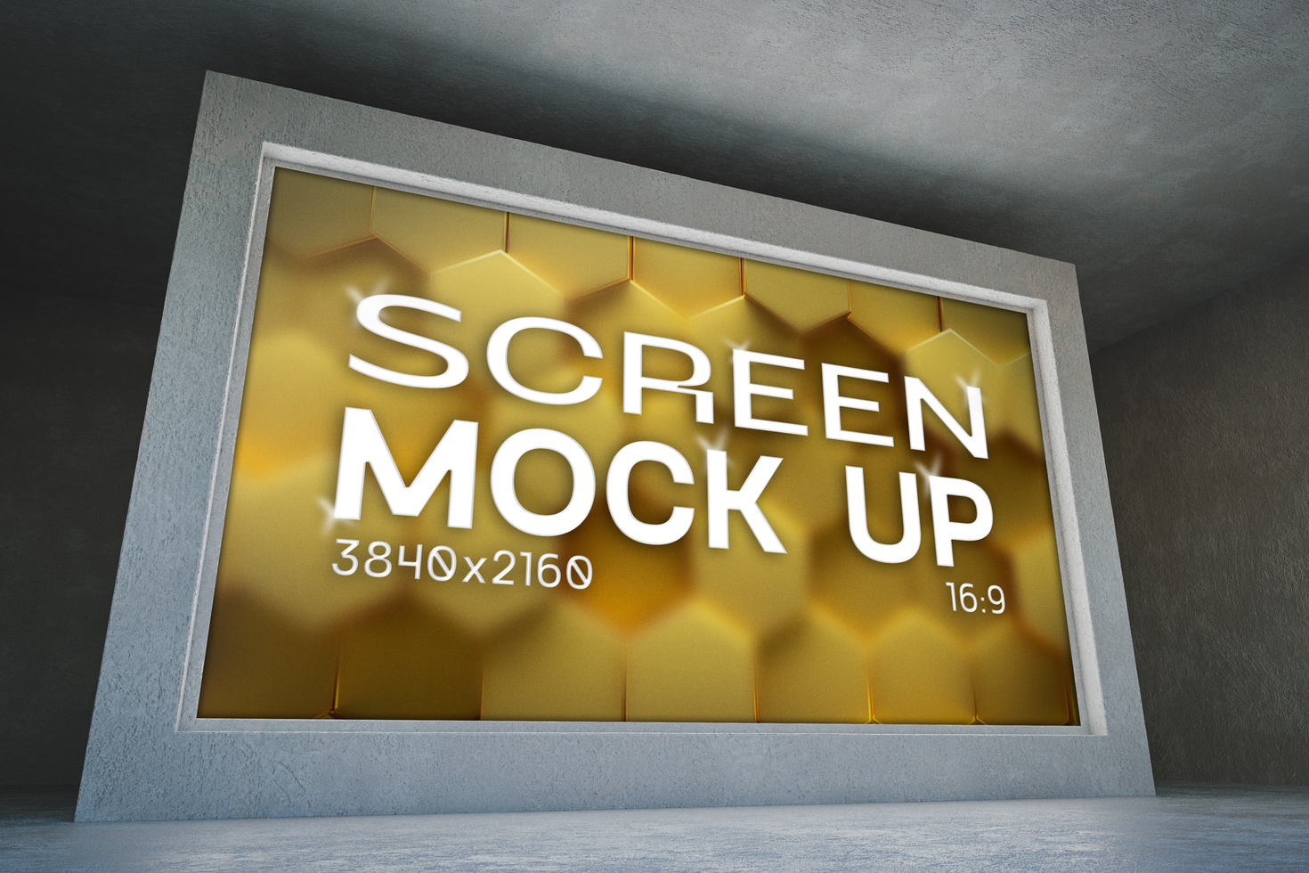 3d illustration. Mockup of a blank advertising TV panel. Ad and promotion concept. psd