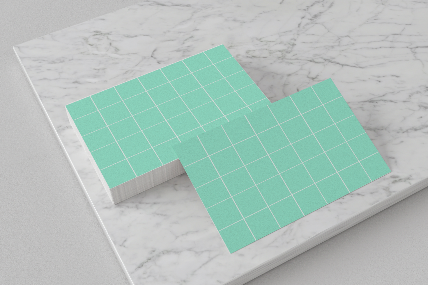 3D Illustration. Blank white business cards mockups. Elegant modern template for branding identity. psd