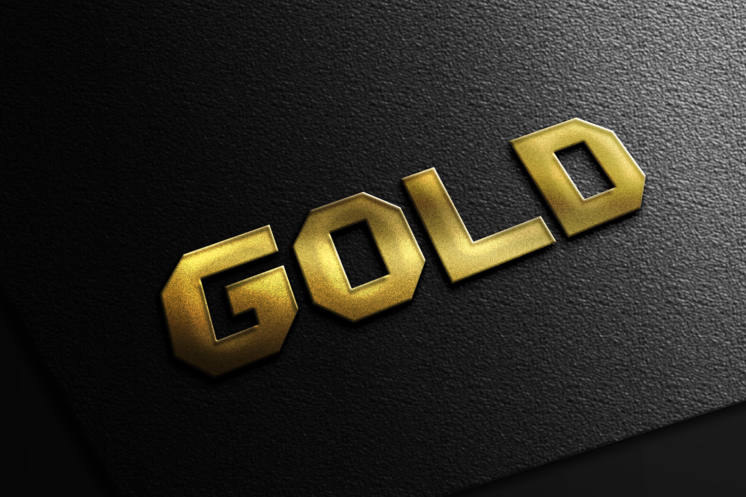 Gold 3d realistic PSD mock up
