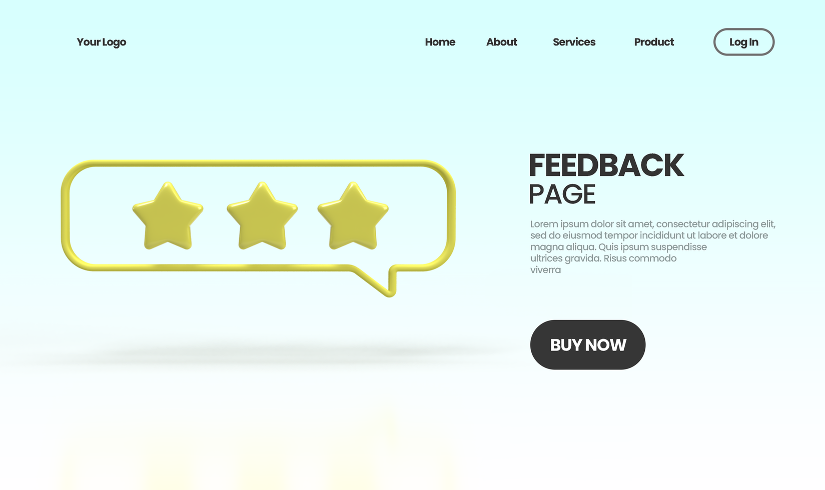 Feedback page concept illustration Landing page template for business idea concept background psd
