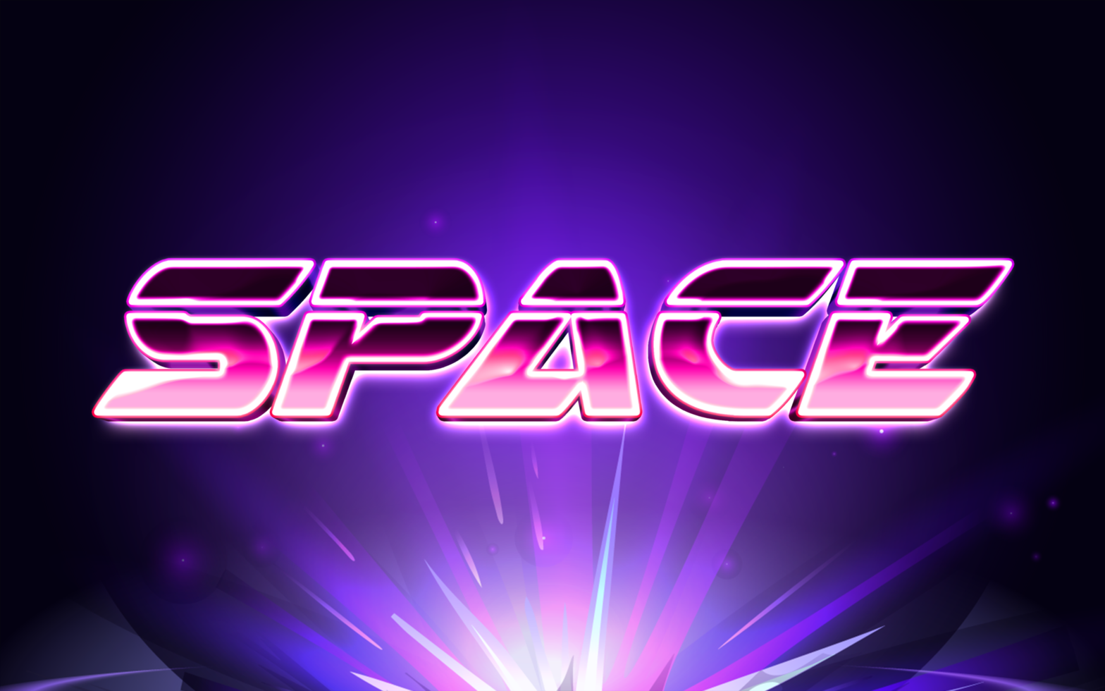 Space retro 3d text style effect psd