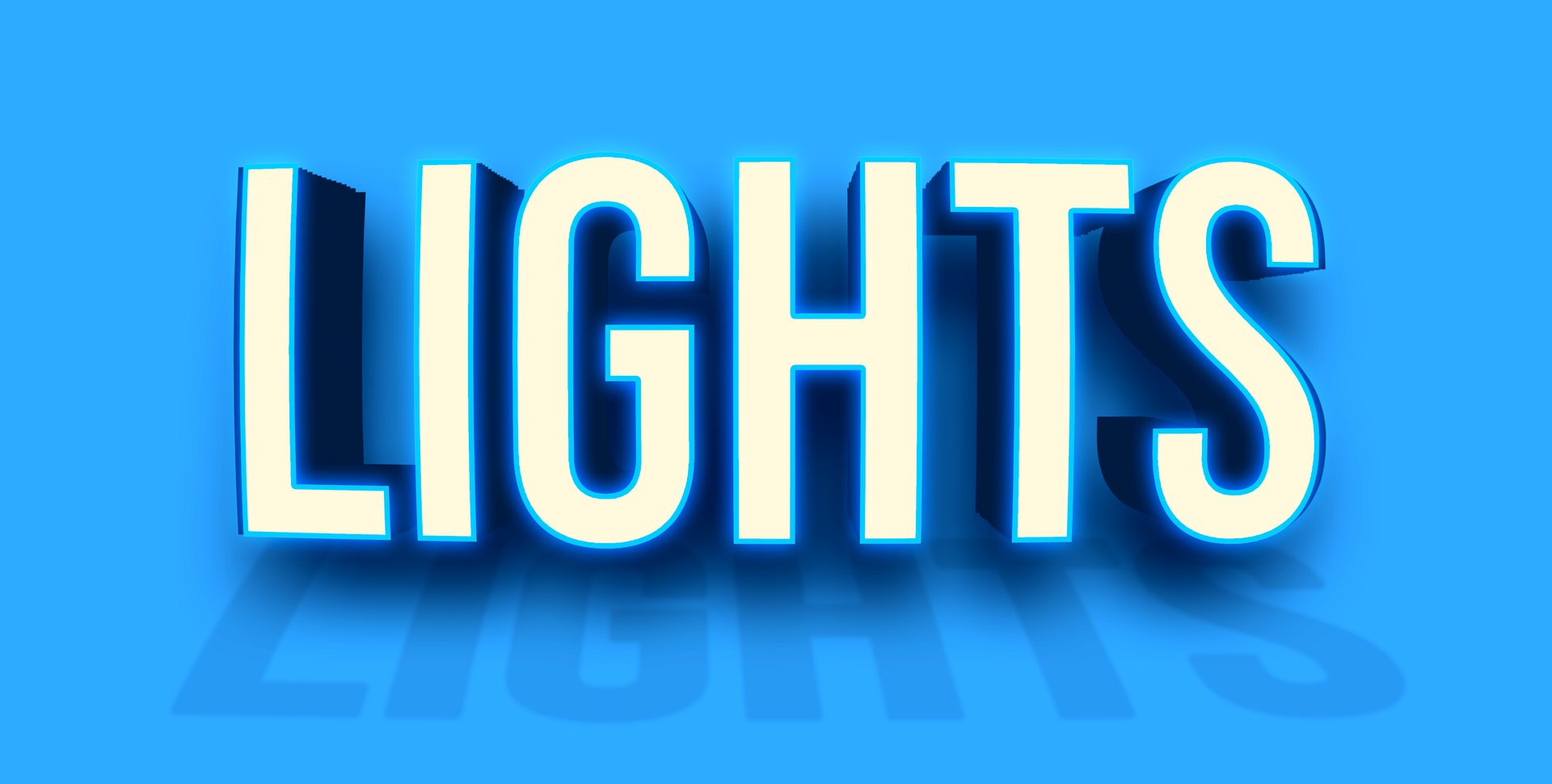 3d light - editable text style effect psd