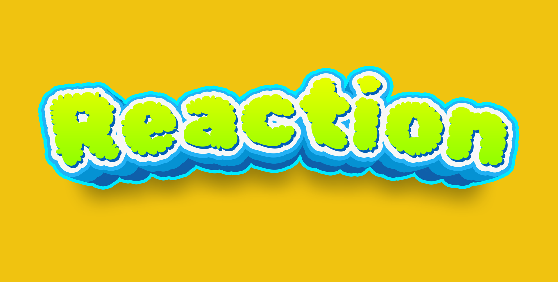 3d reaction editable text style effect psd
