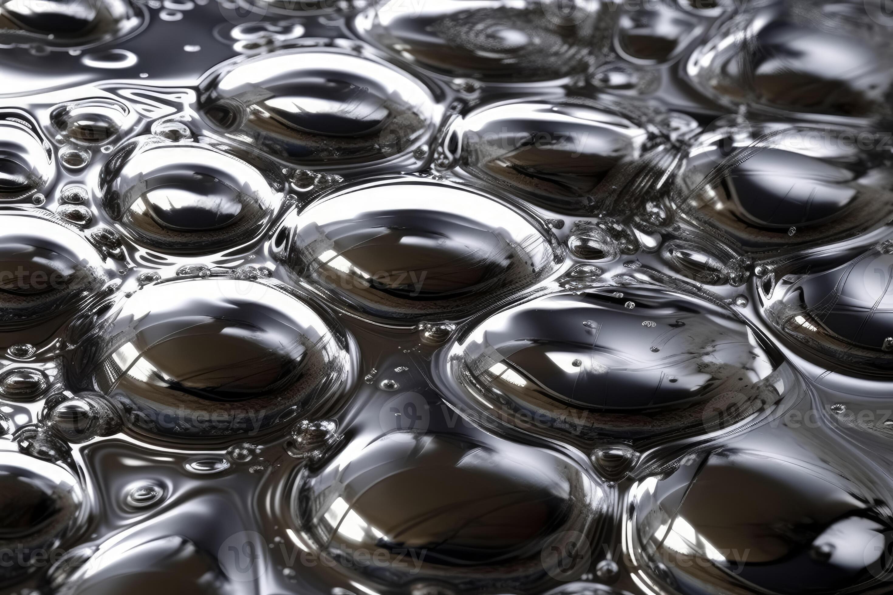 Surface of liquid mercury created with technology. 22398194 Stock Photo