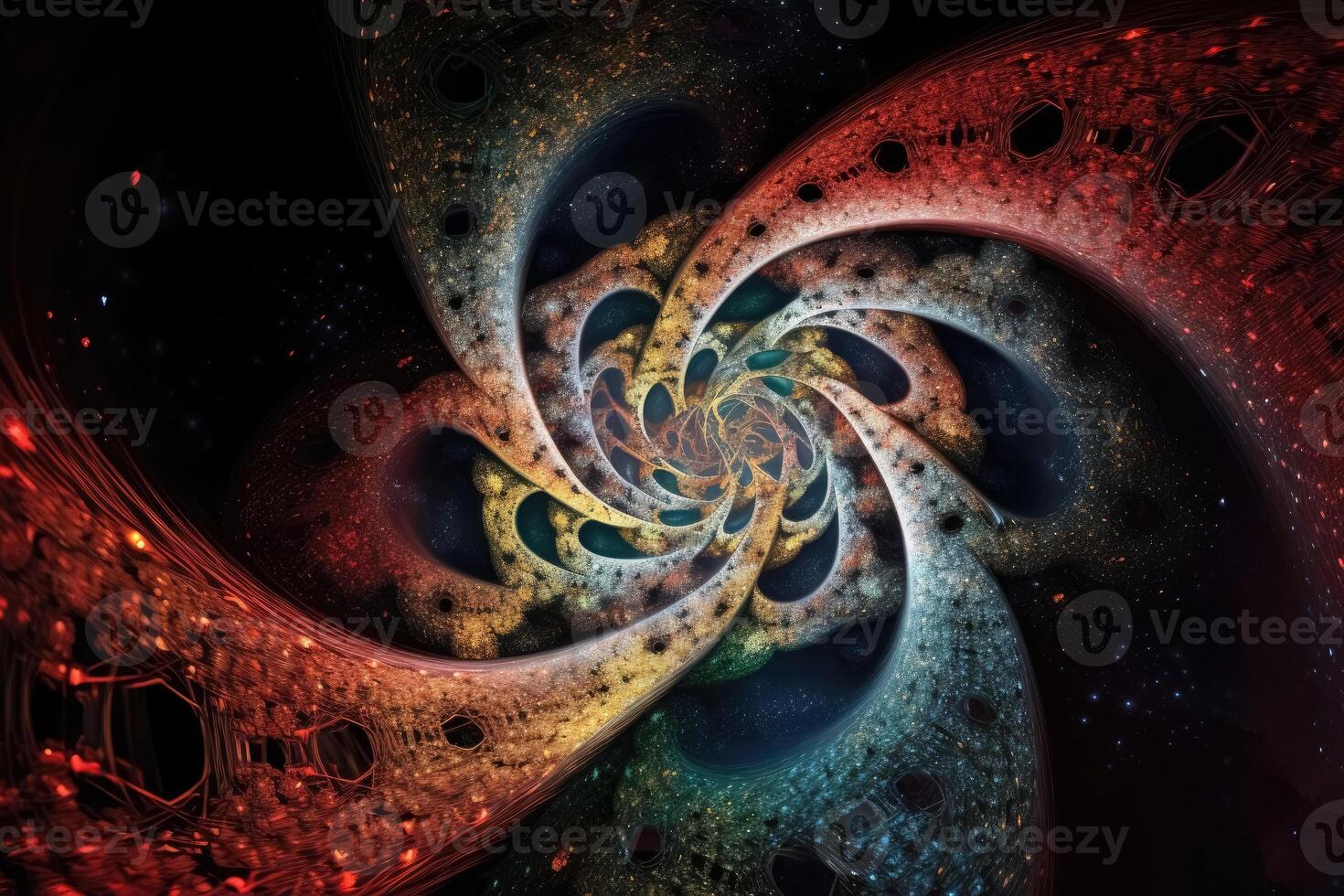 The infinity of mathematics created with technology. photo