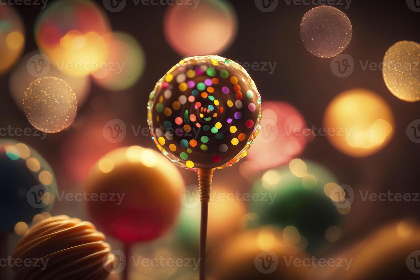 Festive background of lollipops. . photo