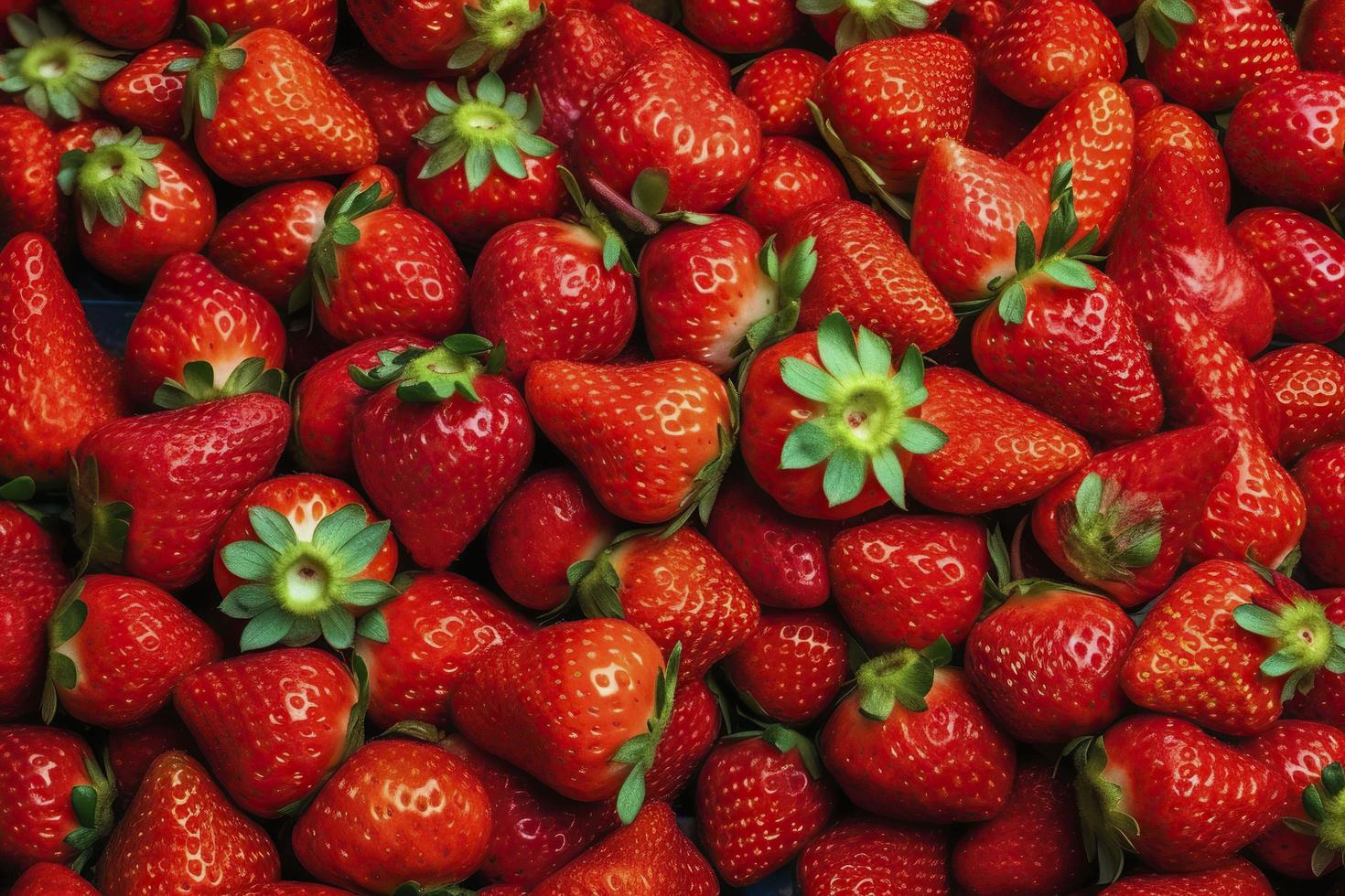 fresas fondo.generativo ai. foto